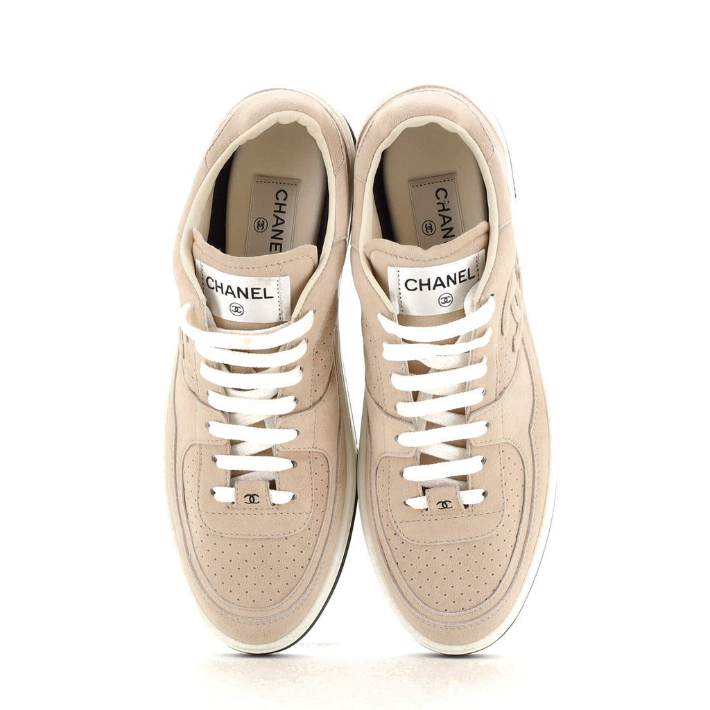 Women's CC Low-Top Sneakers Perforated Suede