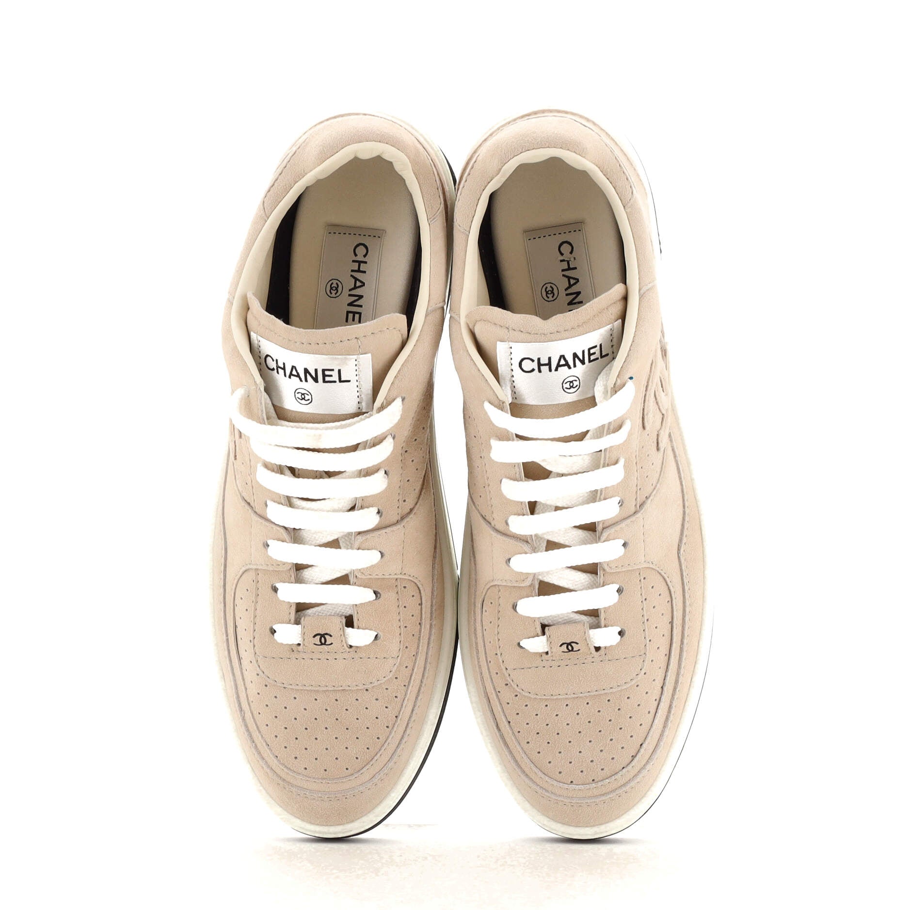 Women's CC Low-Top Sneakers Perforated Suede