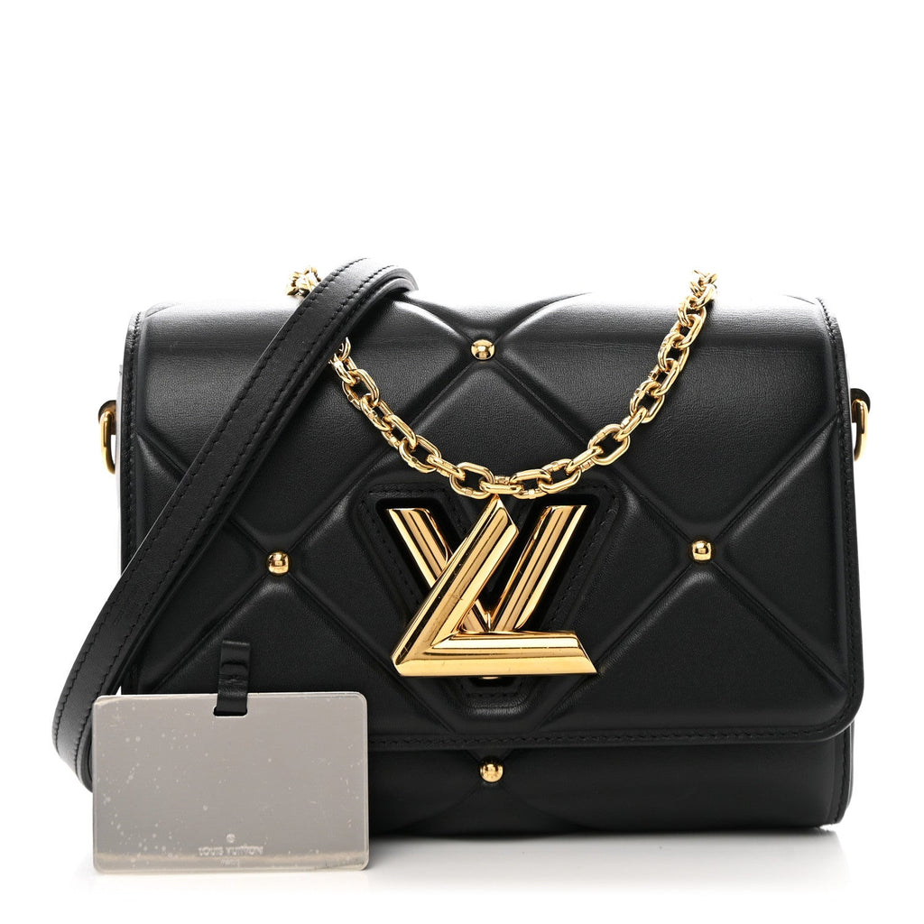 Lambskin Quilted Twist MM Black