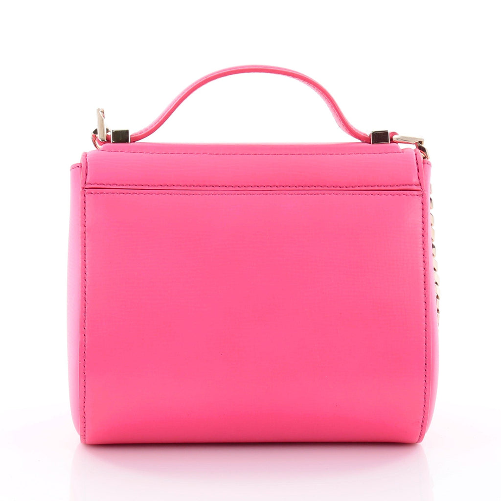 Chain Pandora Box Handbag Leather Mini