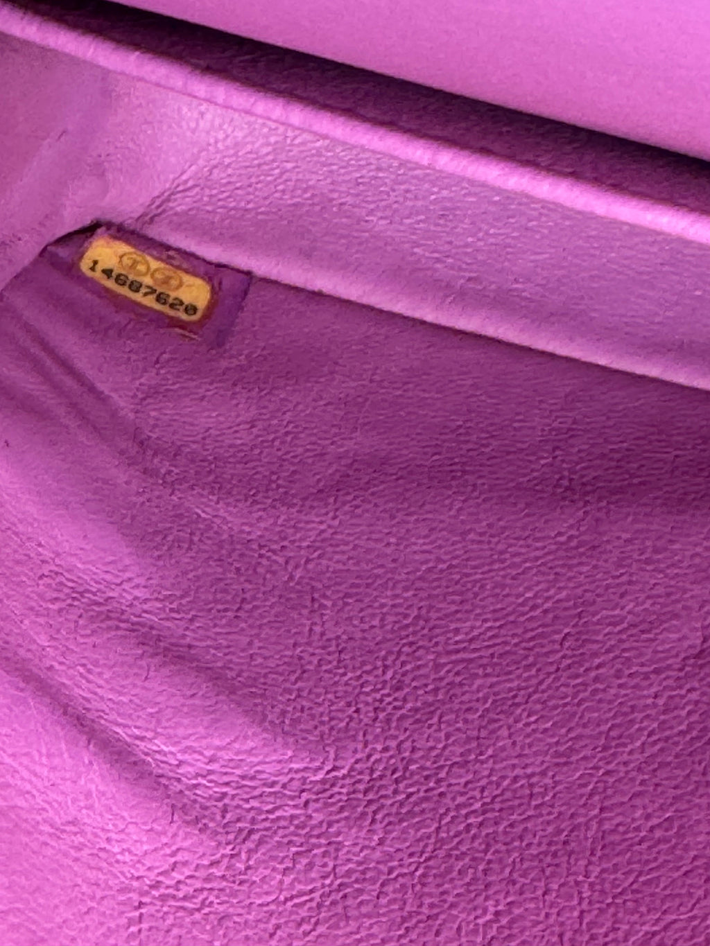 Chanel Medium Classic Double Flap Bag in Purple Leliac Lambskin Leather Silver Hardware