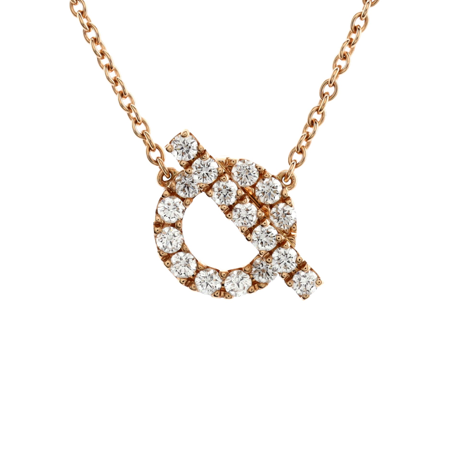 Finesse Pendant Necklace 18K Rose Gold and Diamonds