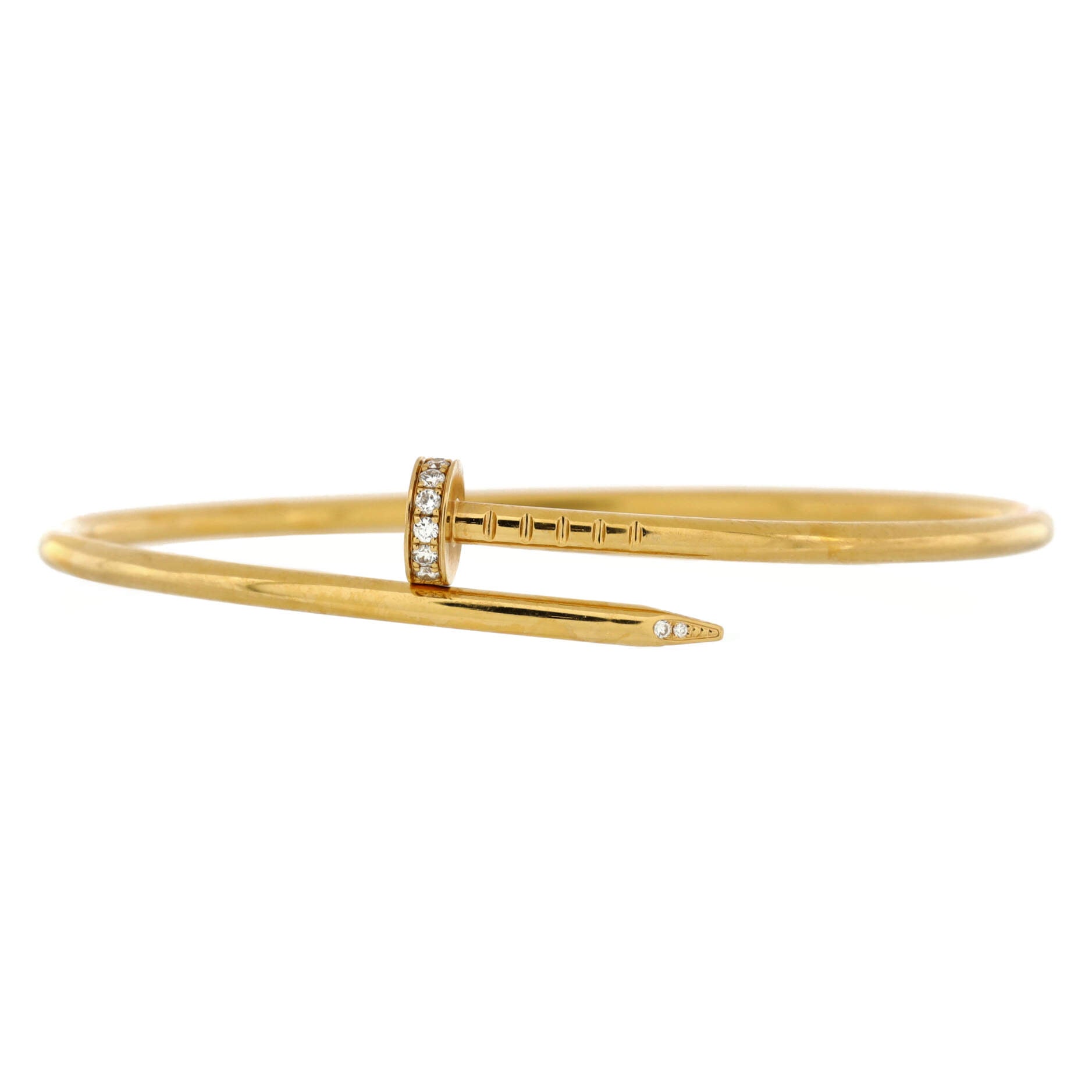 Juste un Clou Bracelet 18K Yellow Gold with Diamonds Small