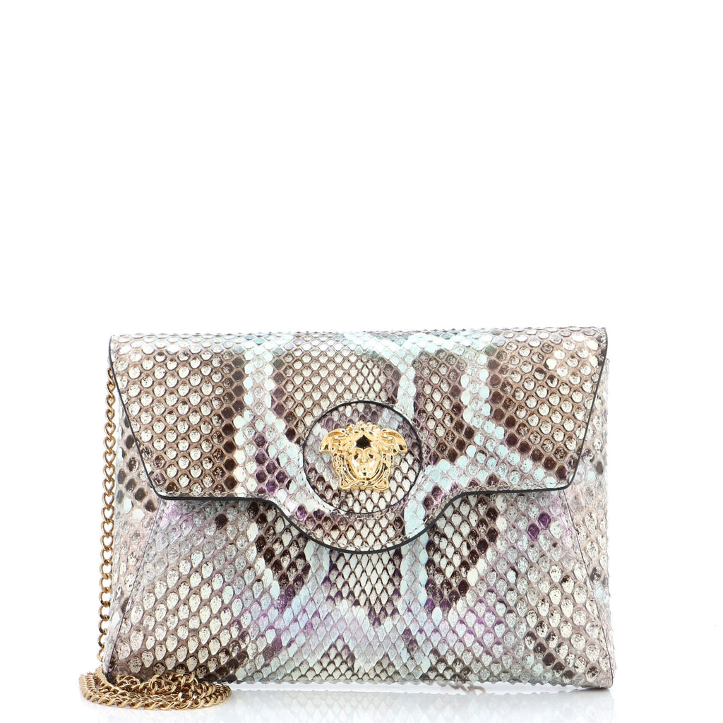 La Medusa Chain Clutch Python Mini