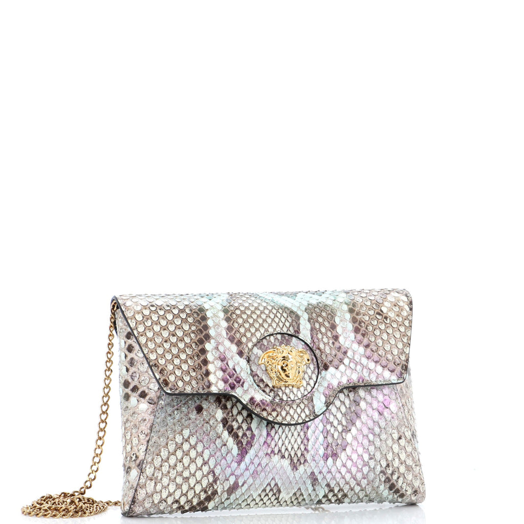 La Medusa Chain Clutch Python Mini