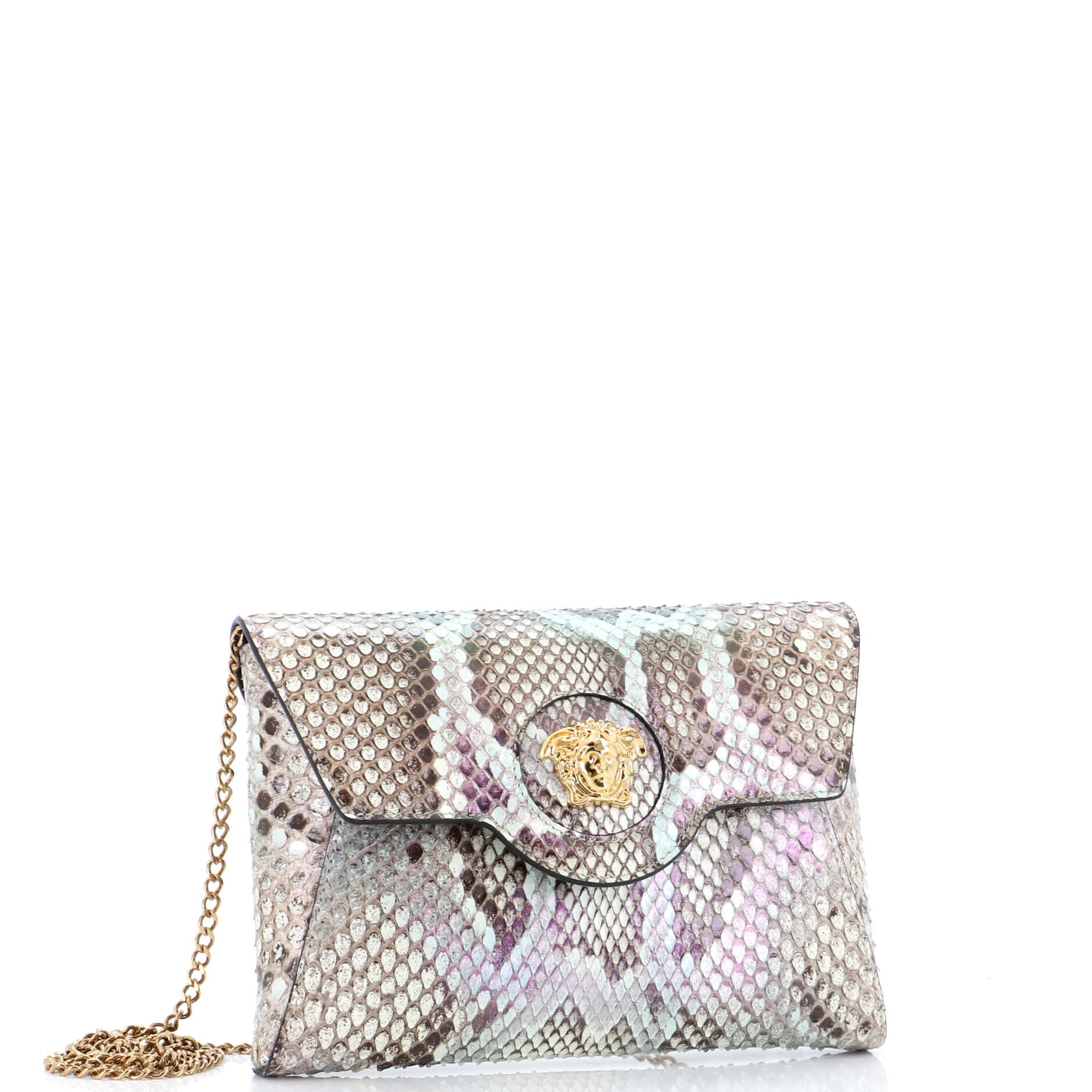 La Medusa Chain Clutch Python Mini