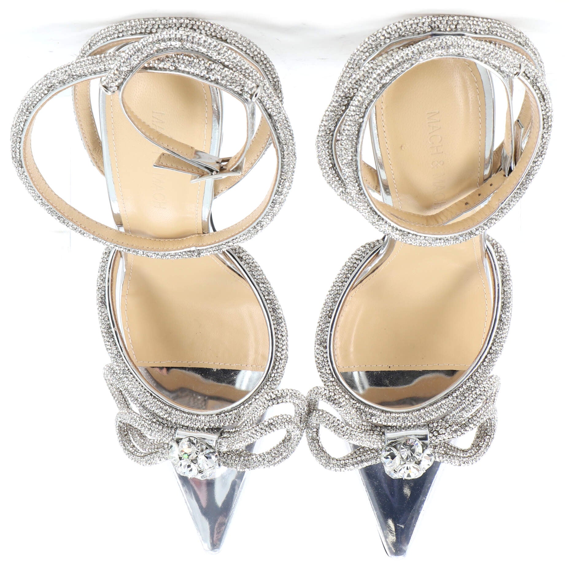 Women's Double Bow Ankle Strap Pumps PVC 110