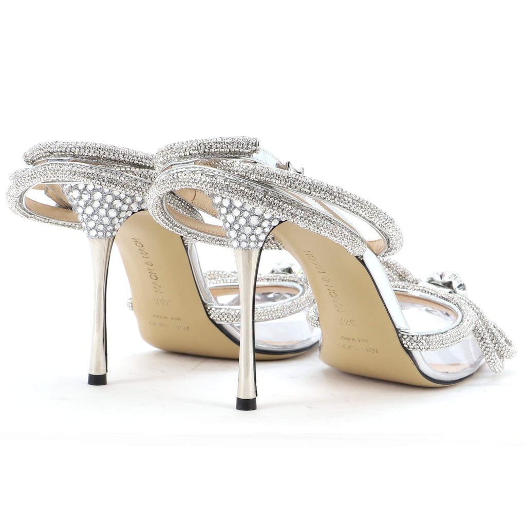 Women's Double Bow Ankle Strap Pumps PVC 110