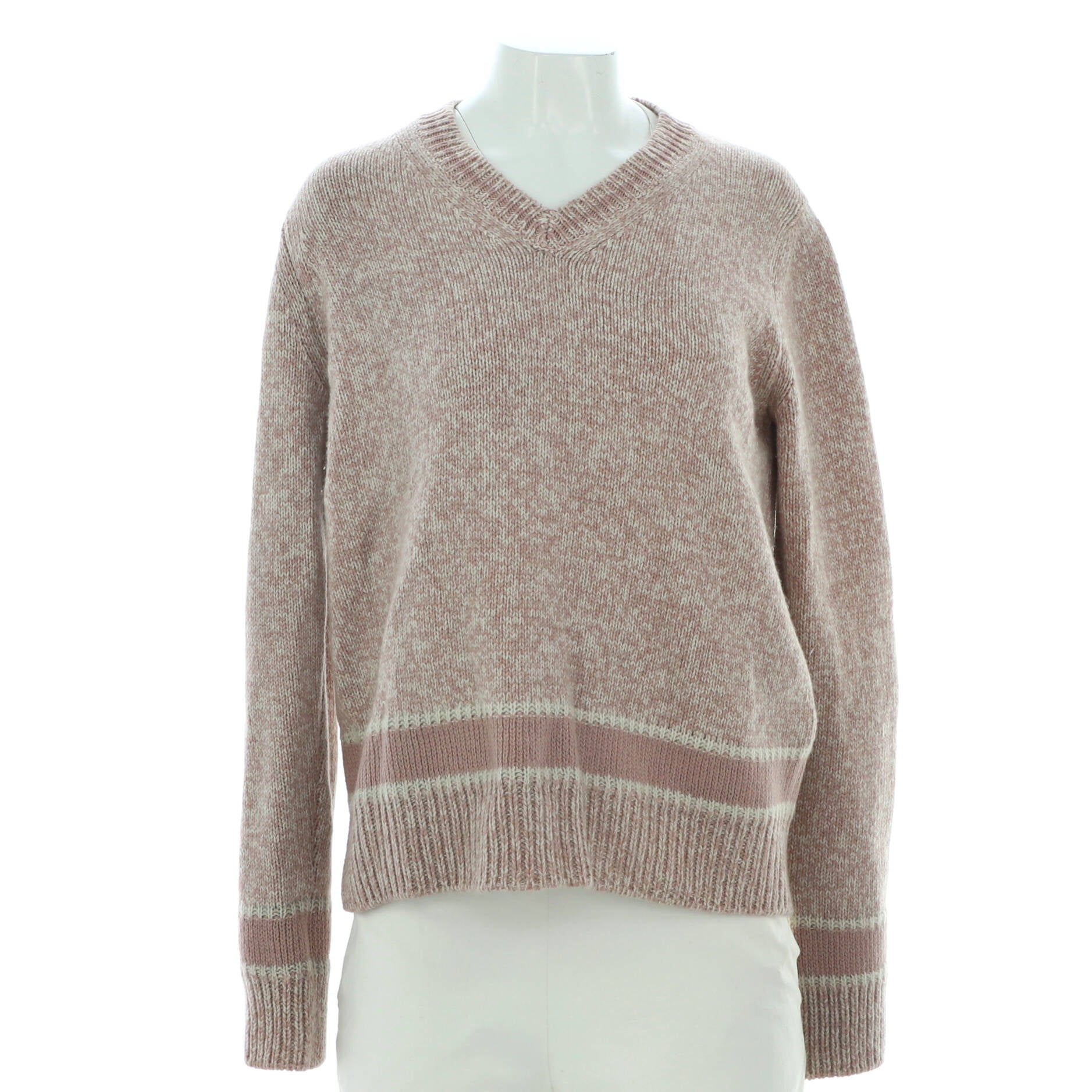 Women's Logo V-Neck Sweater Wool and Cashmere Blend