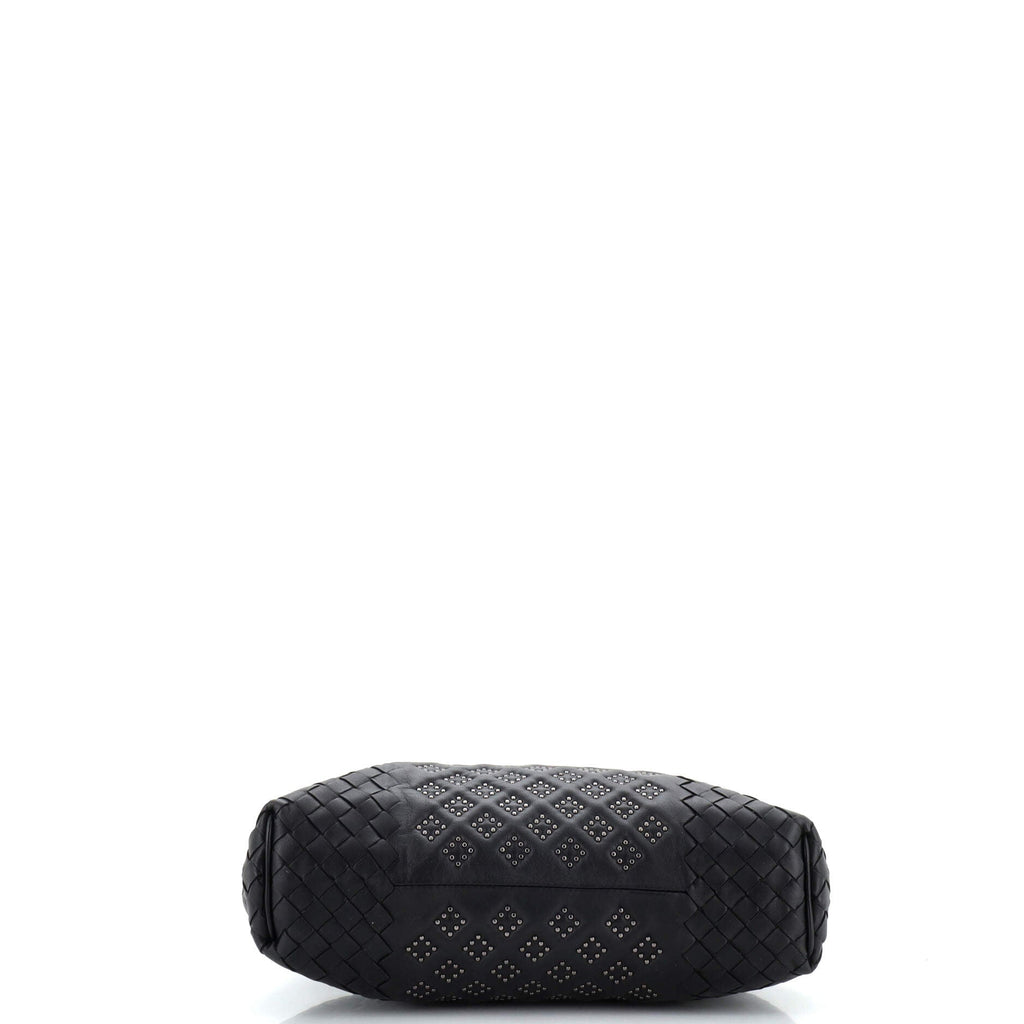 Lauren 1980 Clutch Studded Leather with Intrecciato Detail
