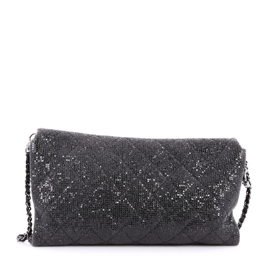 Chain Clutch Quilted Sequin