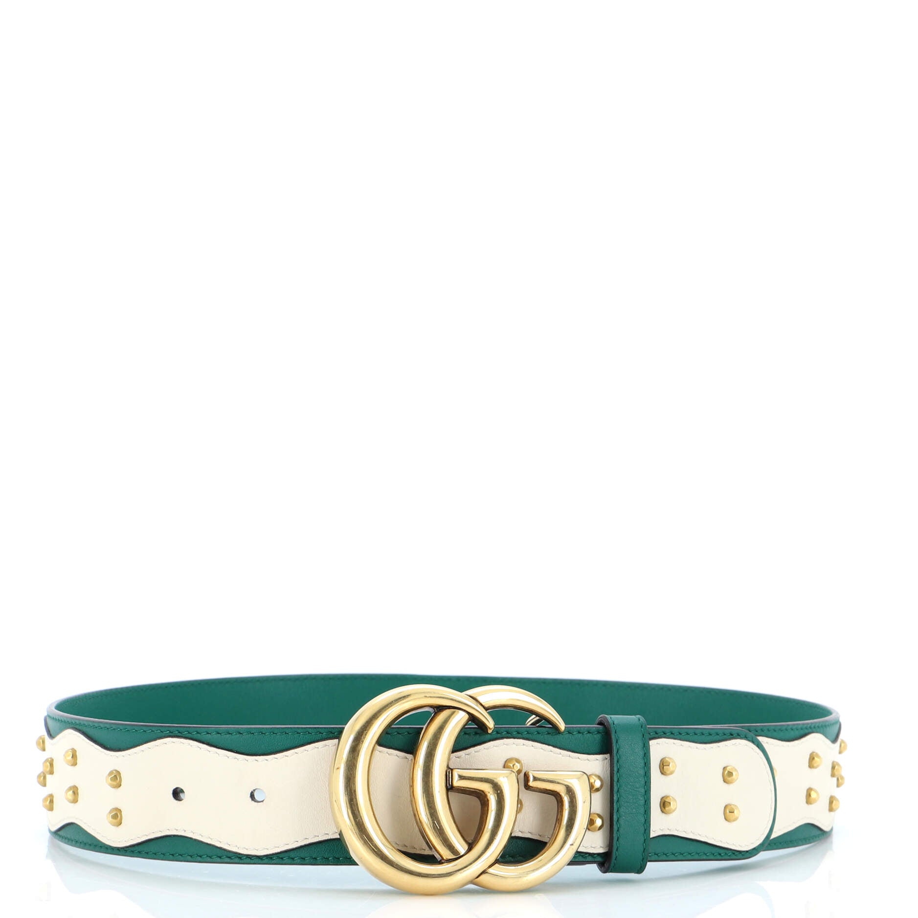 GG Marmont Belt Studded Leather Wide 75