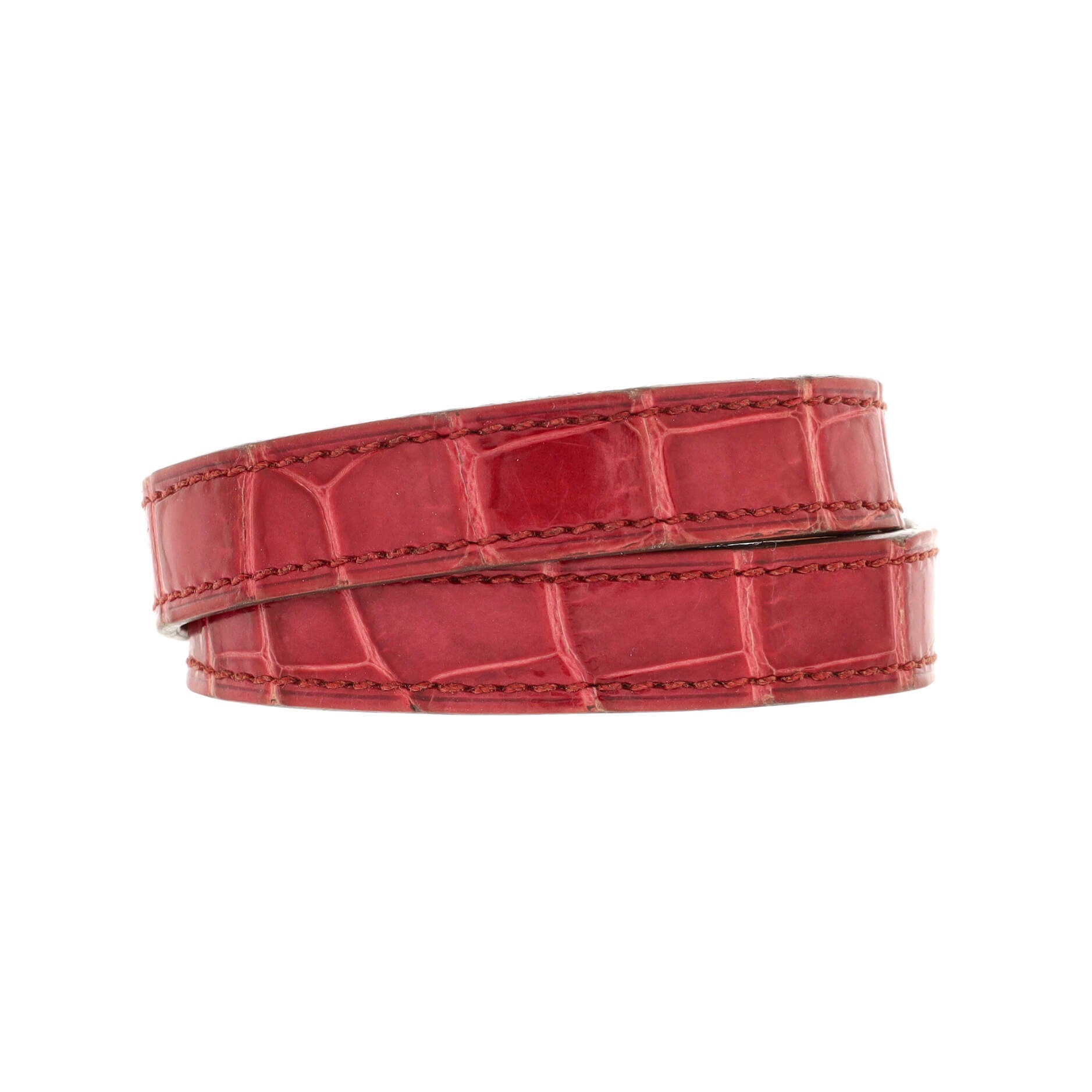 Kelly Double Tour Bracelet Shiny Alligator