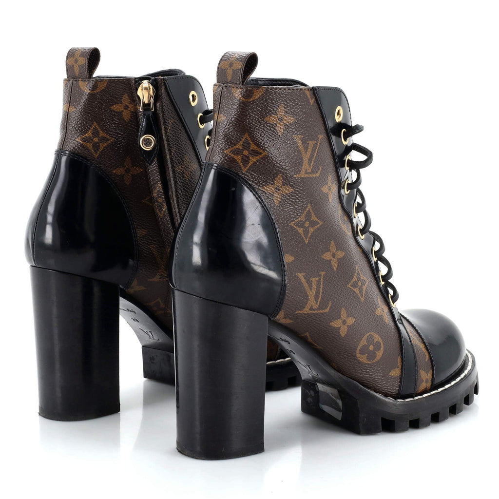 Women's Star Trail Ankle Boots Monogram Canvas with Patent