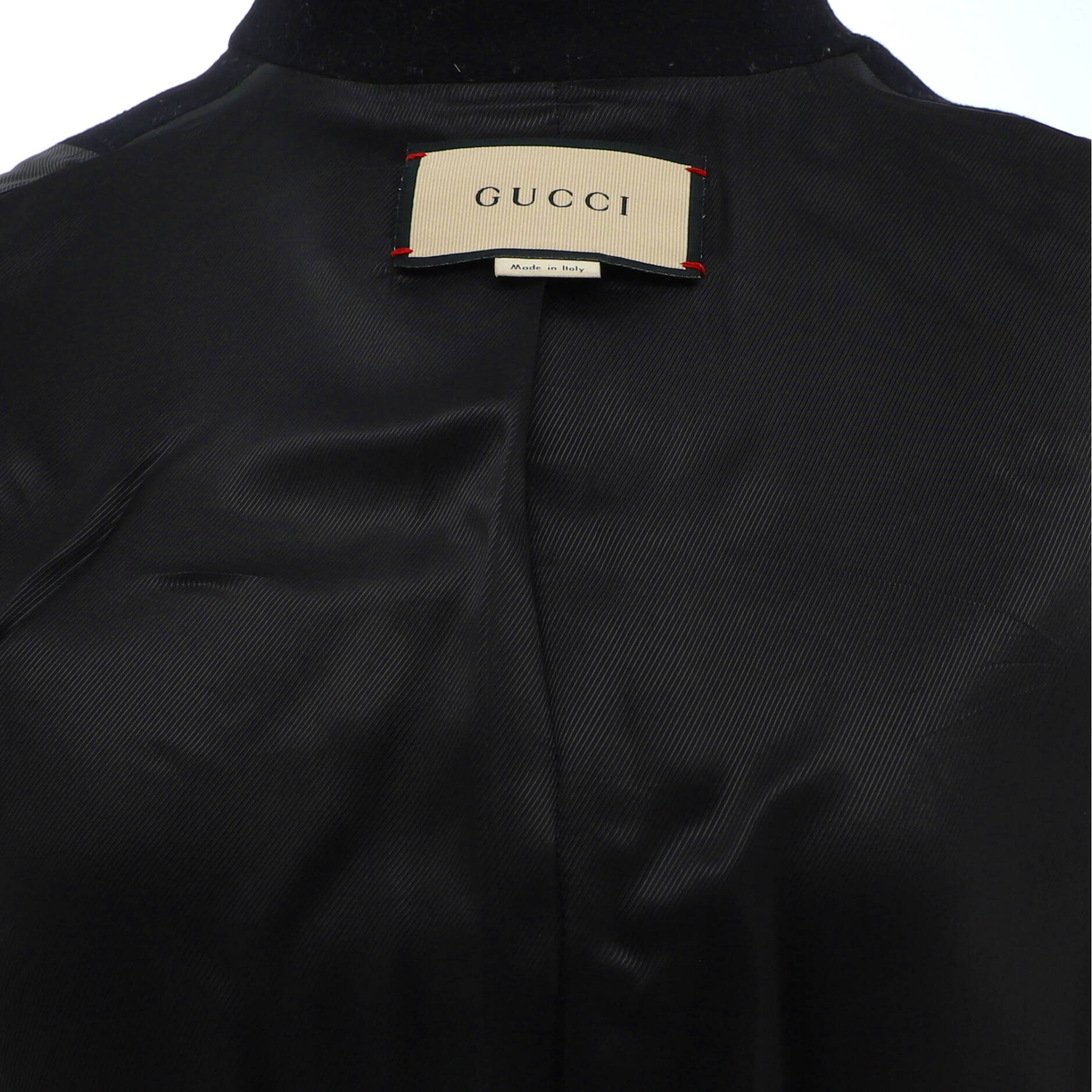Women's Horsebit Stand Collar Peacoat Wool Blend