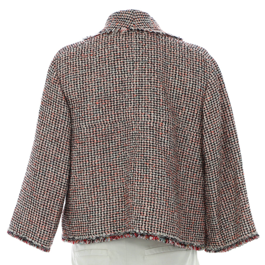 Women's A-Line Cropped Sleeve Jacket Tweed