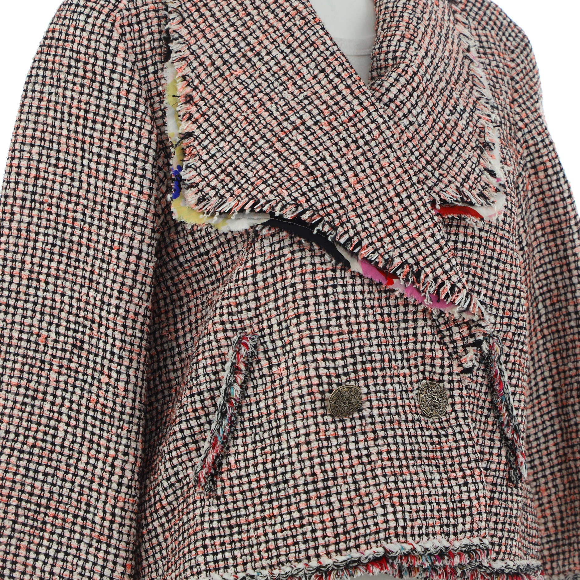 Women's A-Line Cropped Sleeve Jacket Tweed