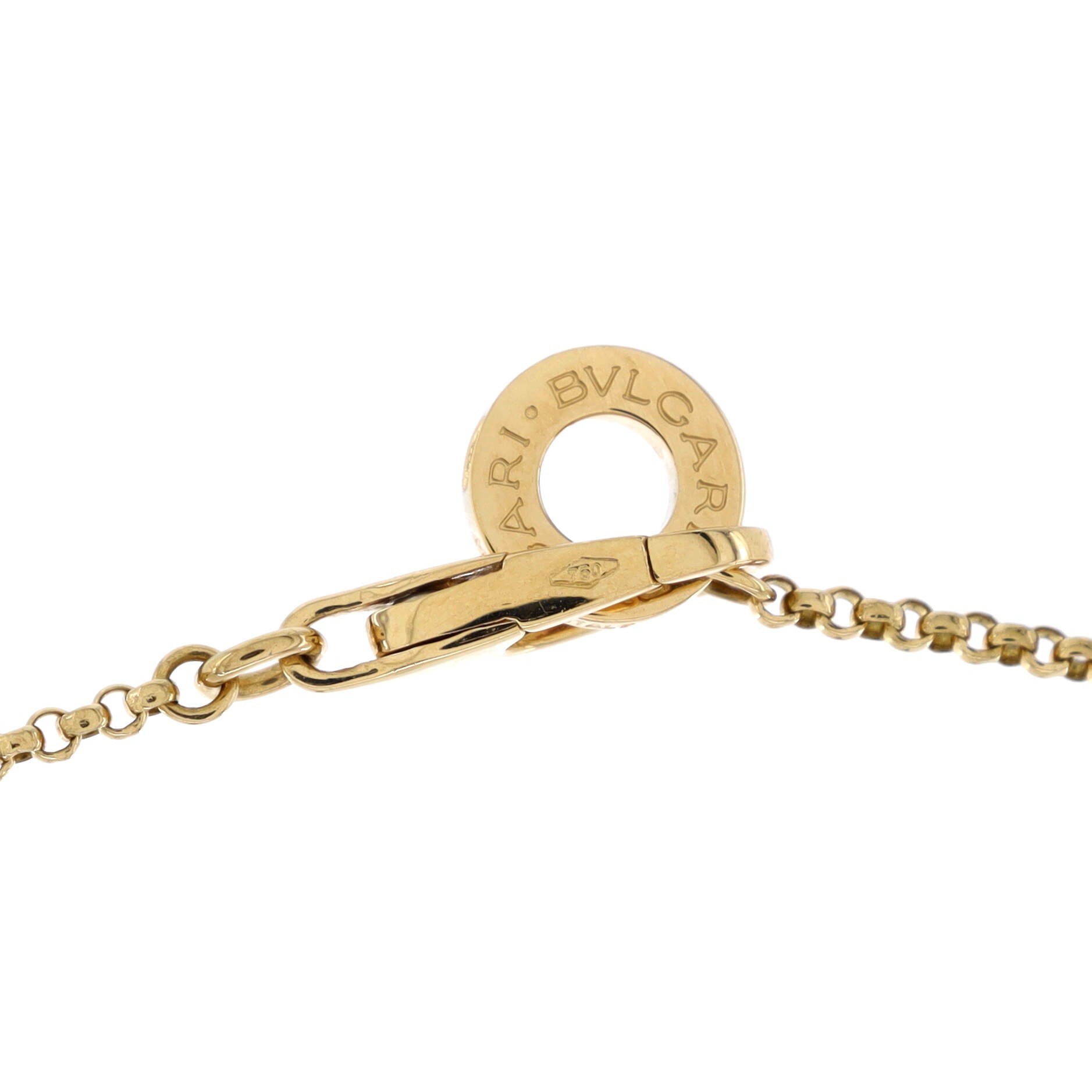 Bvlgari Bvlgari Pendant Necklace 18K Yellow Gold with Onyx