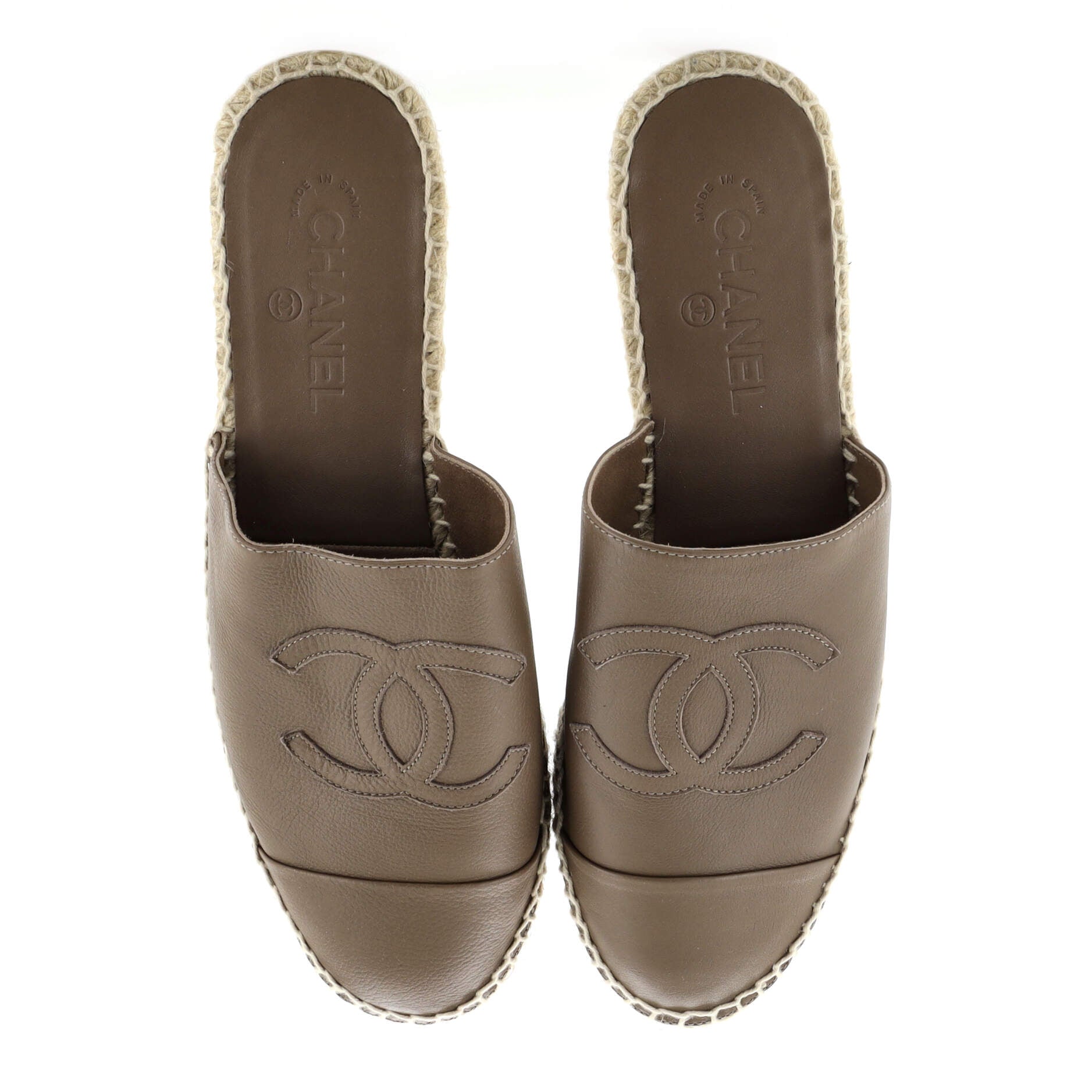 Women's CC Mule Espadrilles Leather