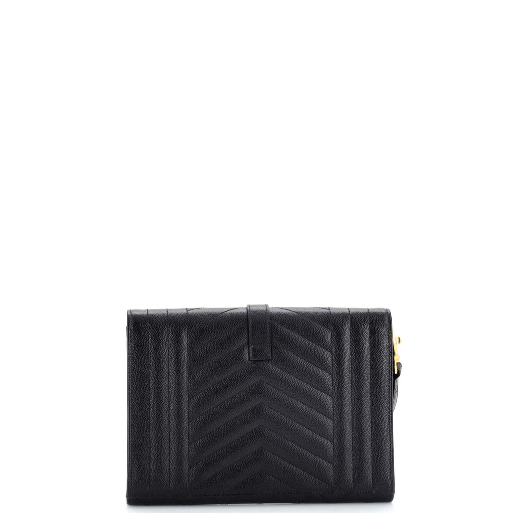 Classic Monogram Envelope Wristlet Clutch Mixed Matelasse Leather