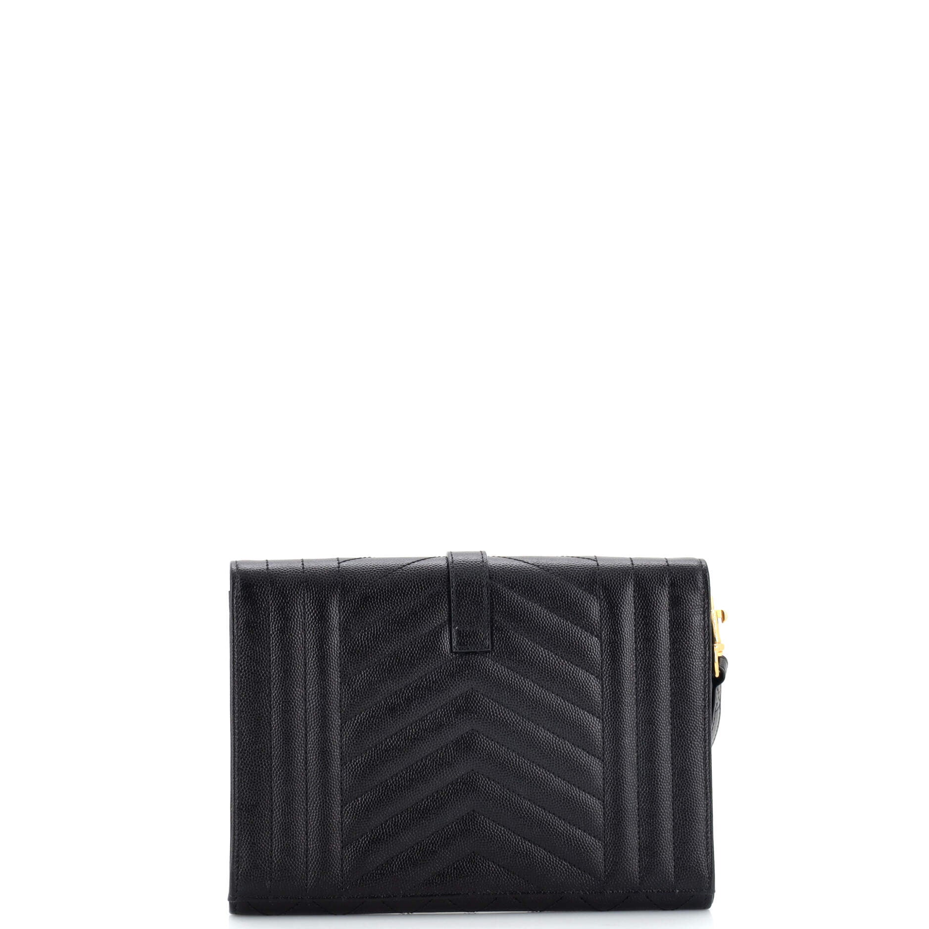 Classic Monogram Envelope Wristlet Clutch Mixed Matelasse Leather