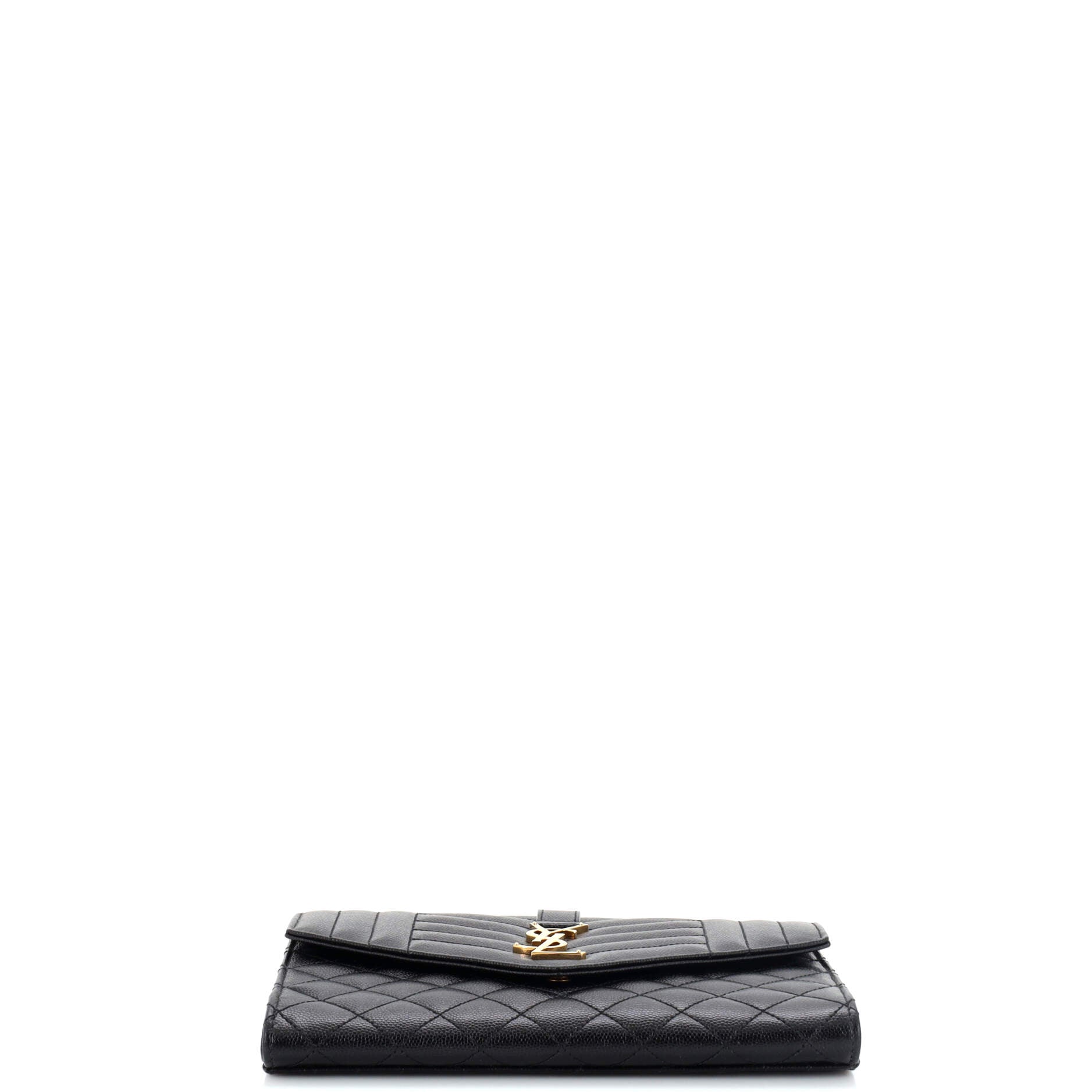 Classic Monogram Envelope Wristlet Clutch Mixed Matelasse Leather