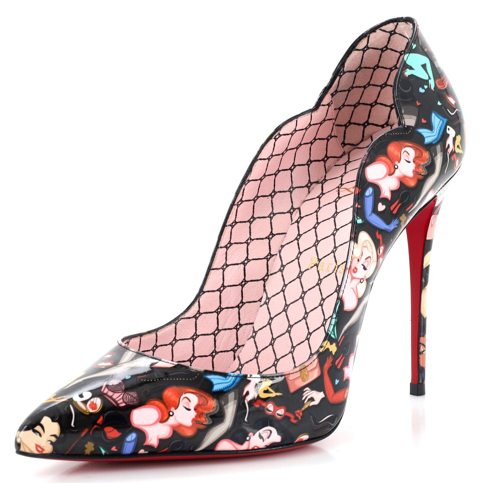 Women's Hot Chick Pumps Printed Patent 100