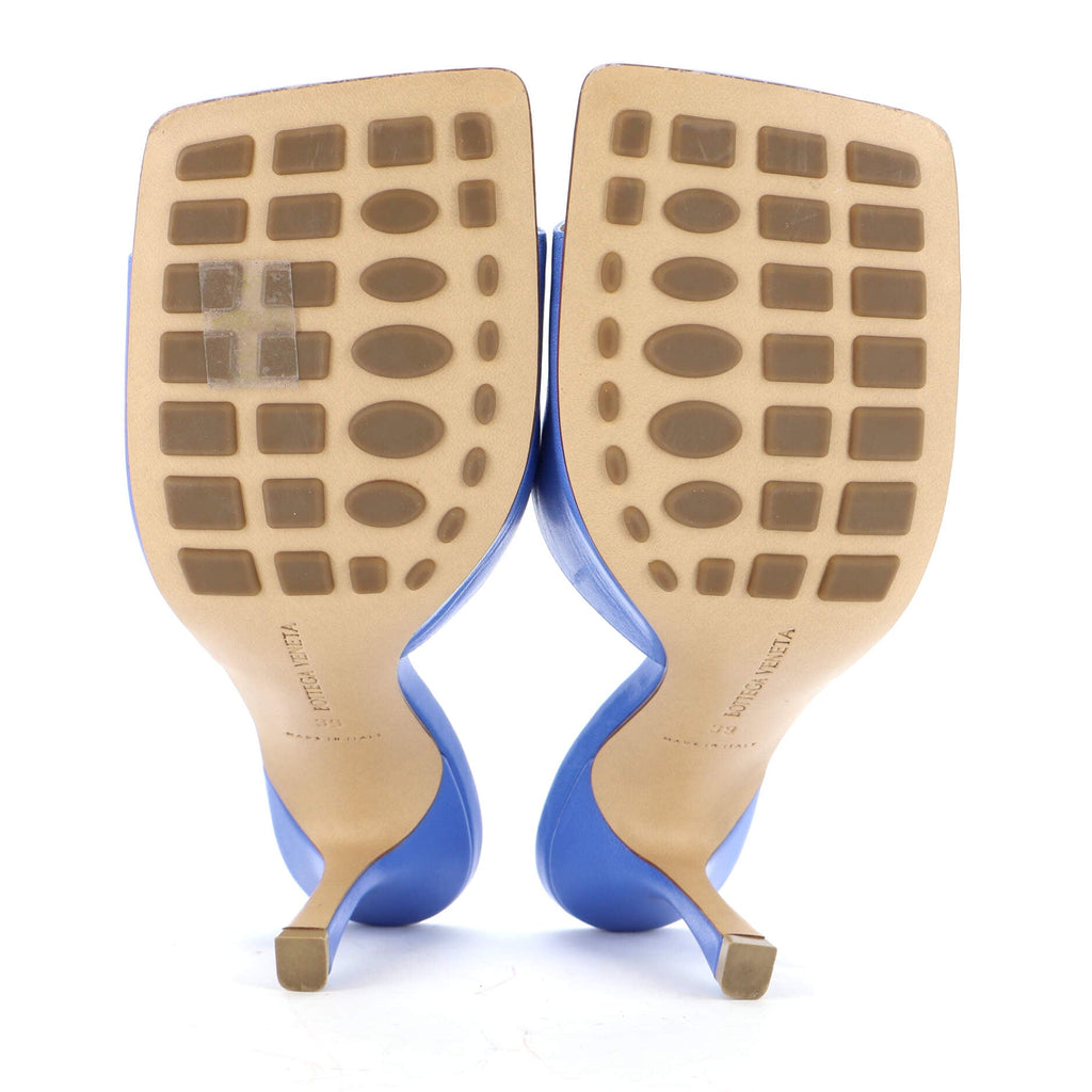 Women's Stretch Mule Heeled Sandals Leather