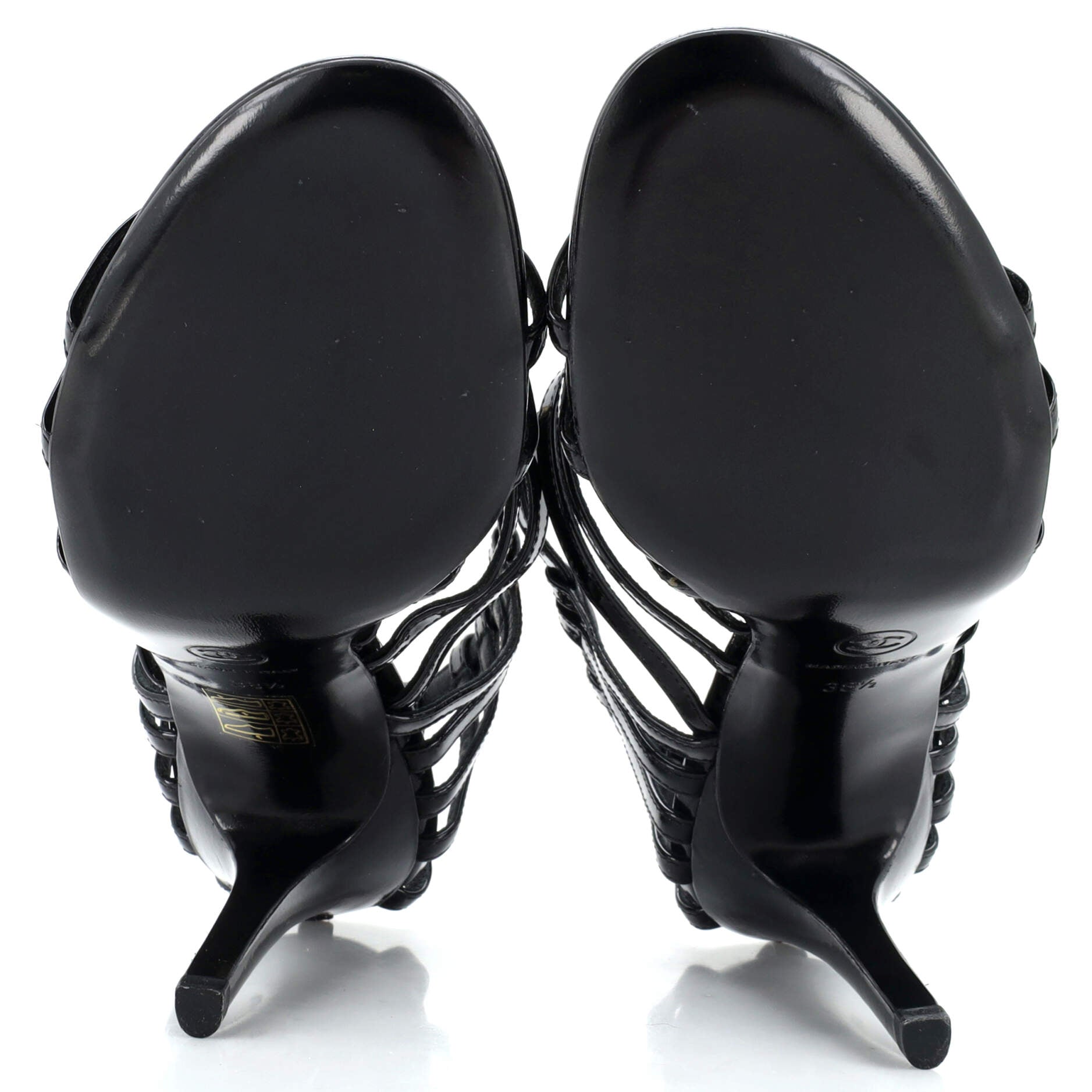 Women's Strappy Bow Heeled Sandals Patent with Crystals