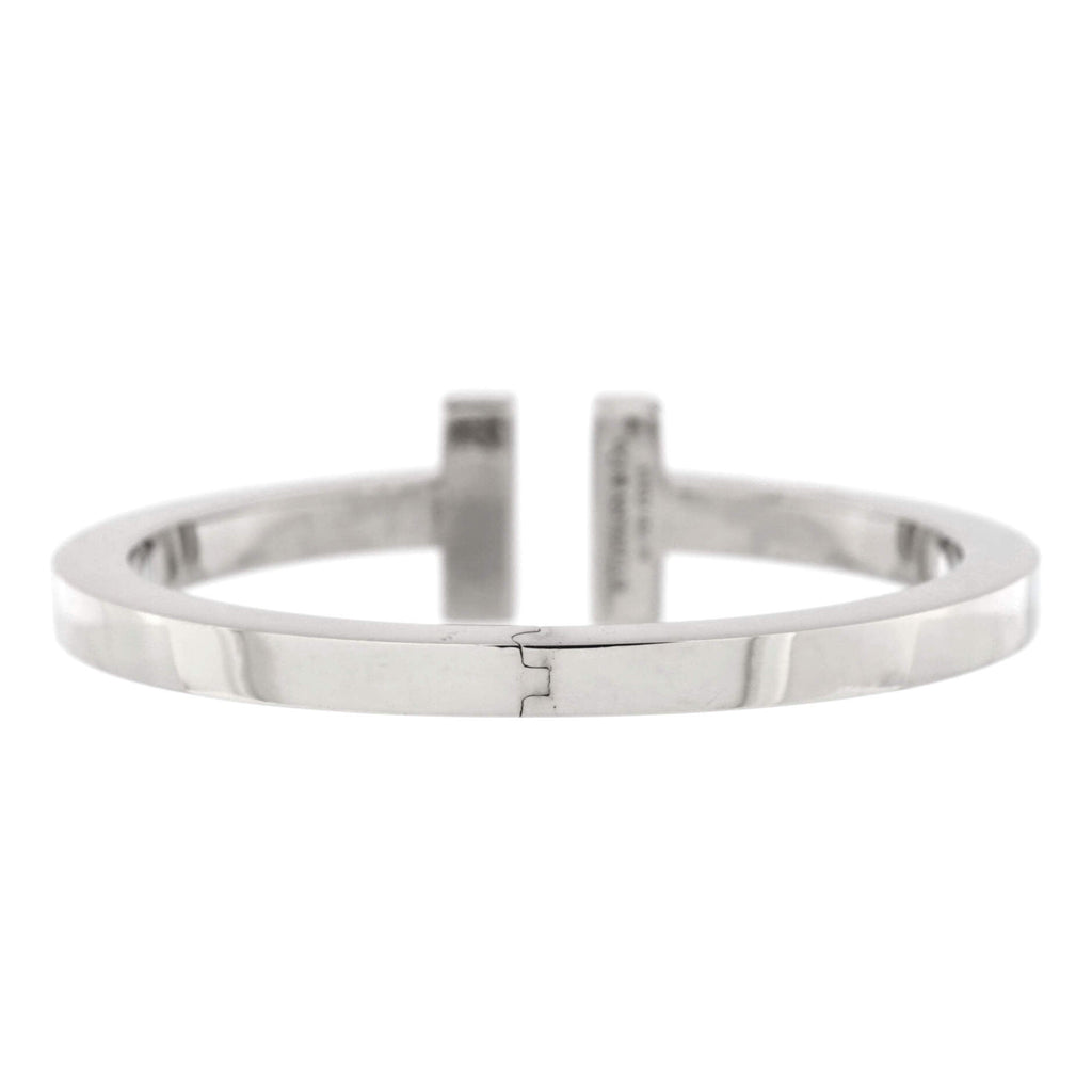 T Square Bracelet 18K White Gold with Pave Diamonds