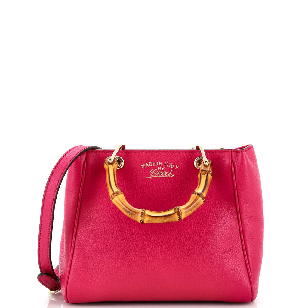 Bamboo Shopper Tote Leather Mini
