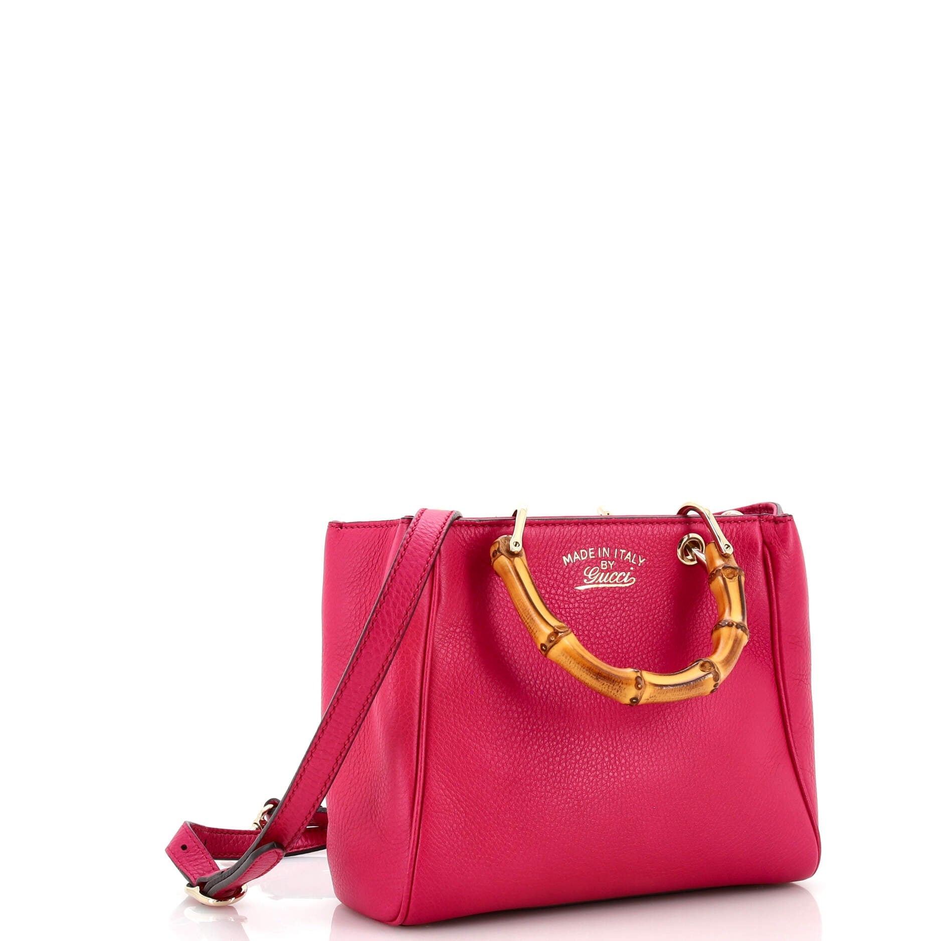Bamboo Shopper Tote Leather Mini