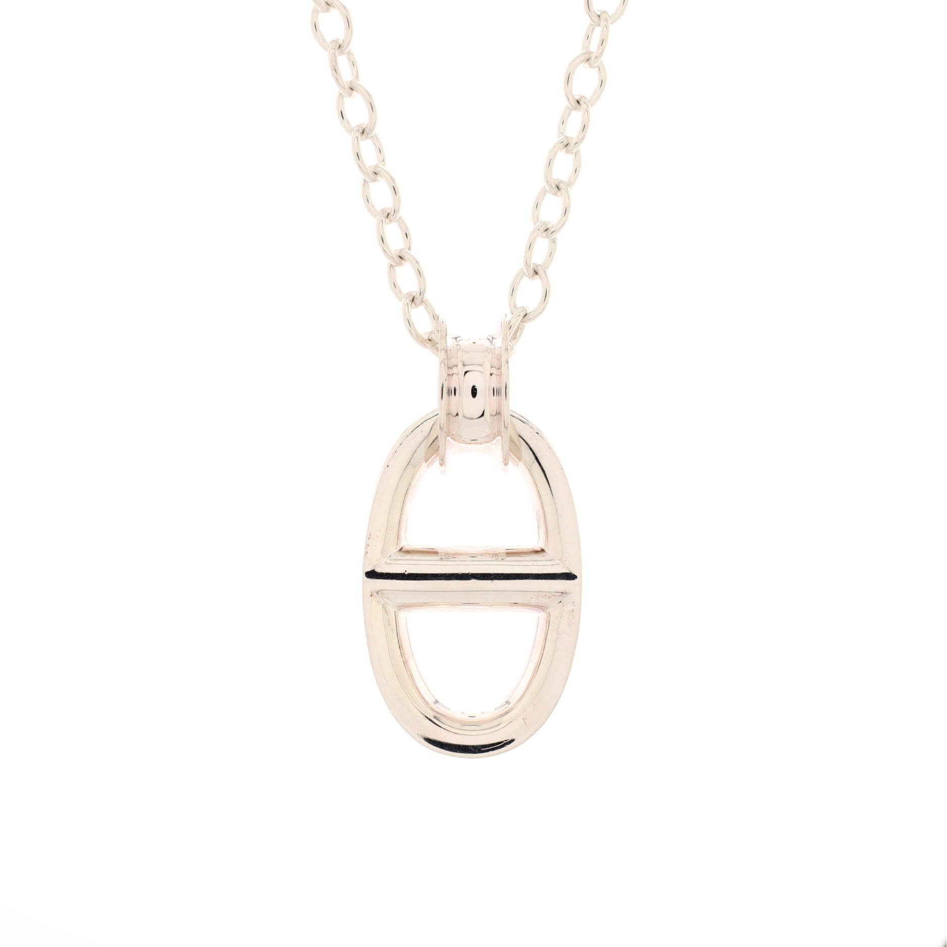 Chaine d'Ancre Reponse Pendant Necklace Sterling Silver Very Large