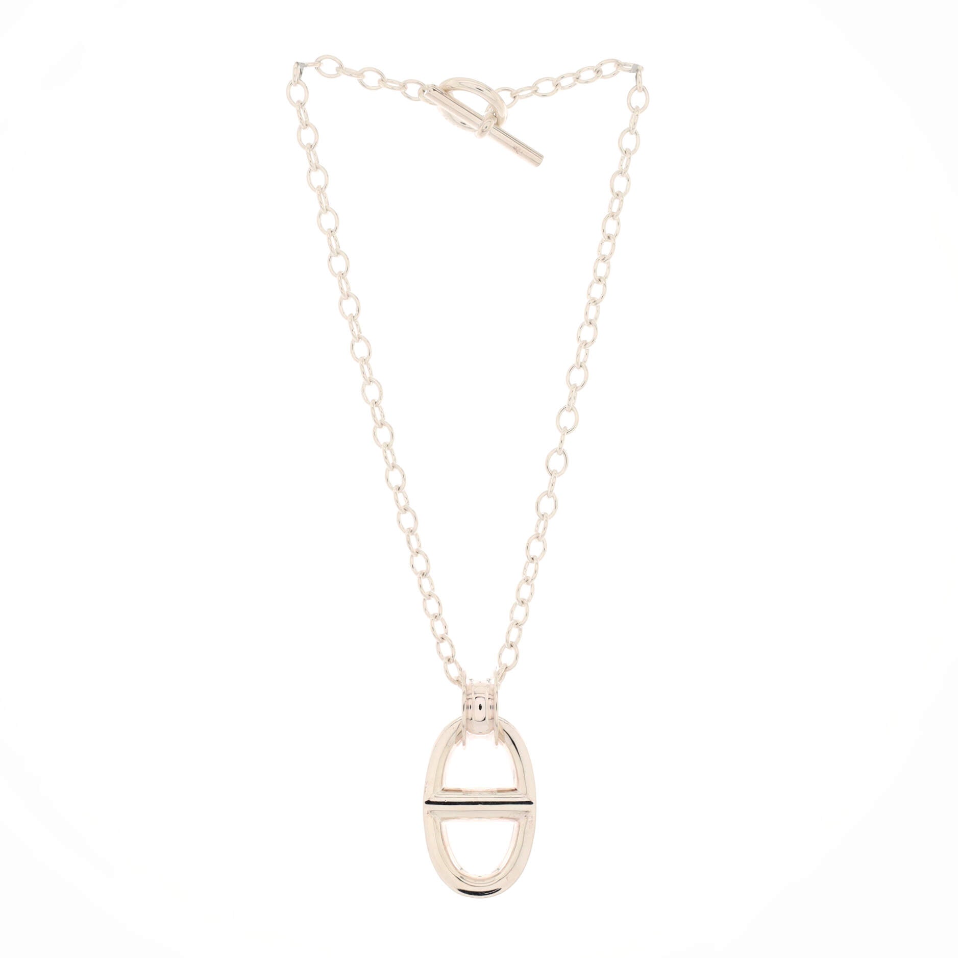 Chaine d'Ancre Reponse Pendant Necklace Sterling Silver Very Large