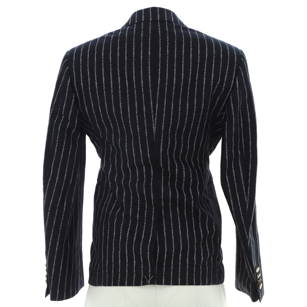 Women's Single Breasted Blazer Pinstripe Cotton