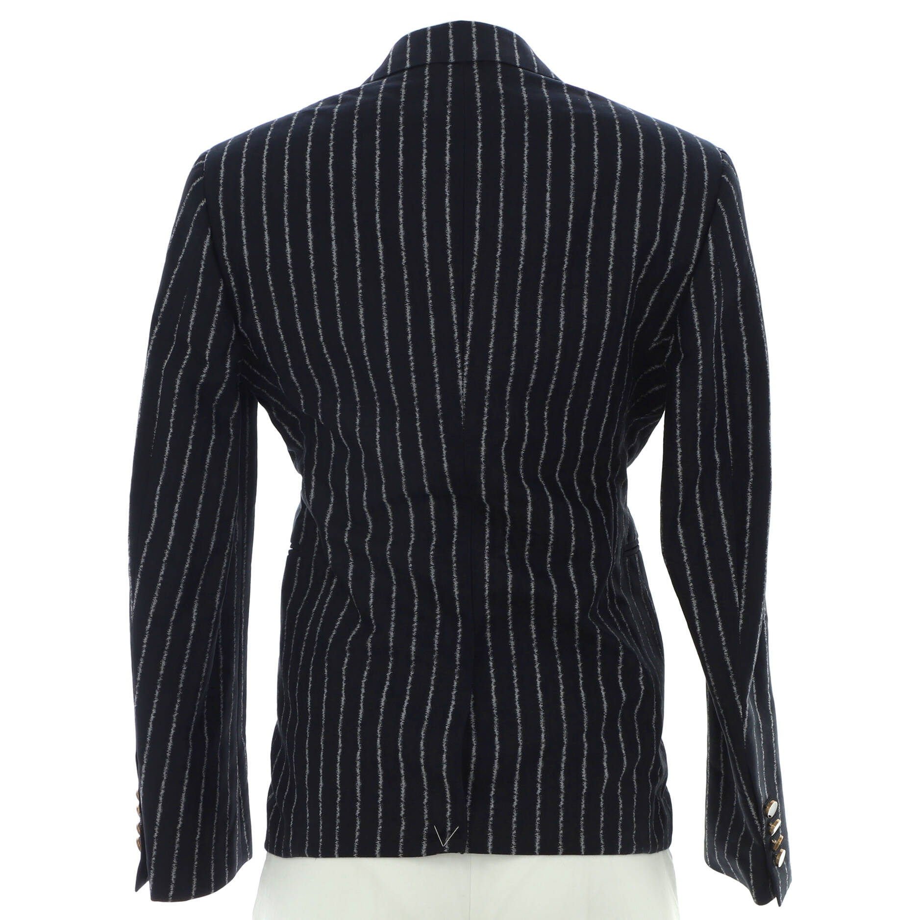 Women's Single Breasted Blazer Pinstripe Cotton
