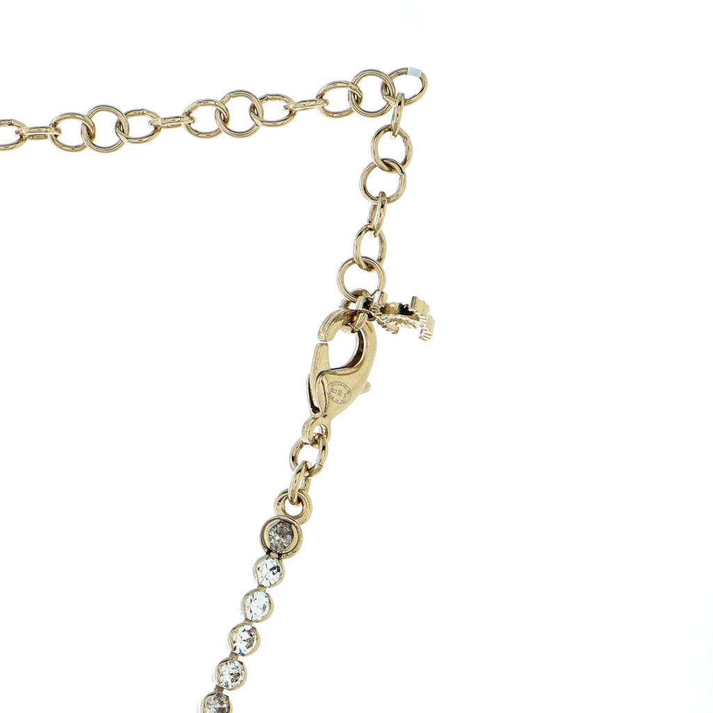 CC Star Perfume Bottle Pendant Necklace Metal with Resin and Crystals