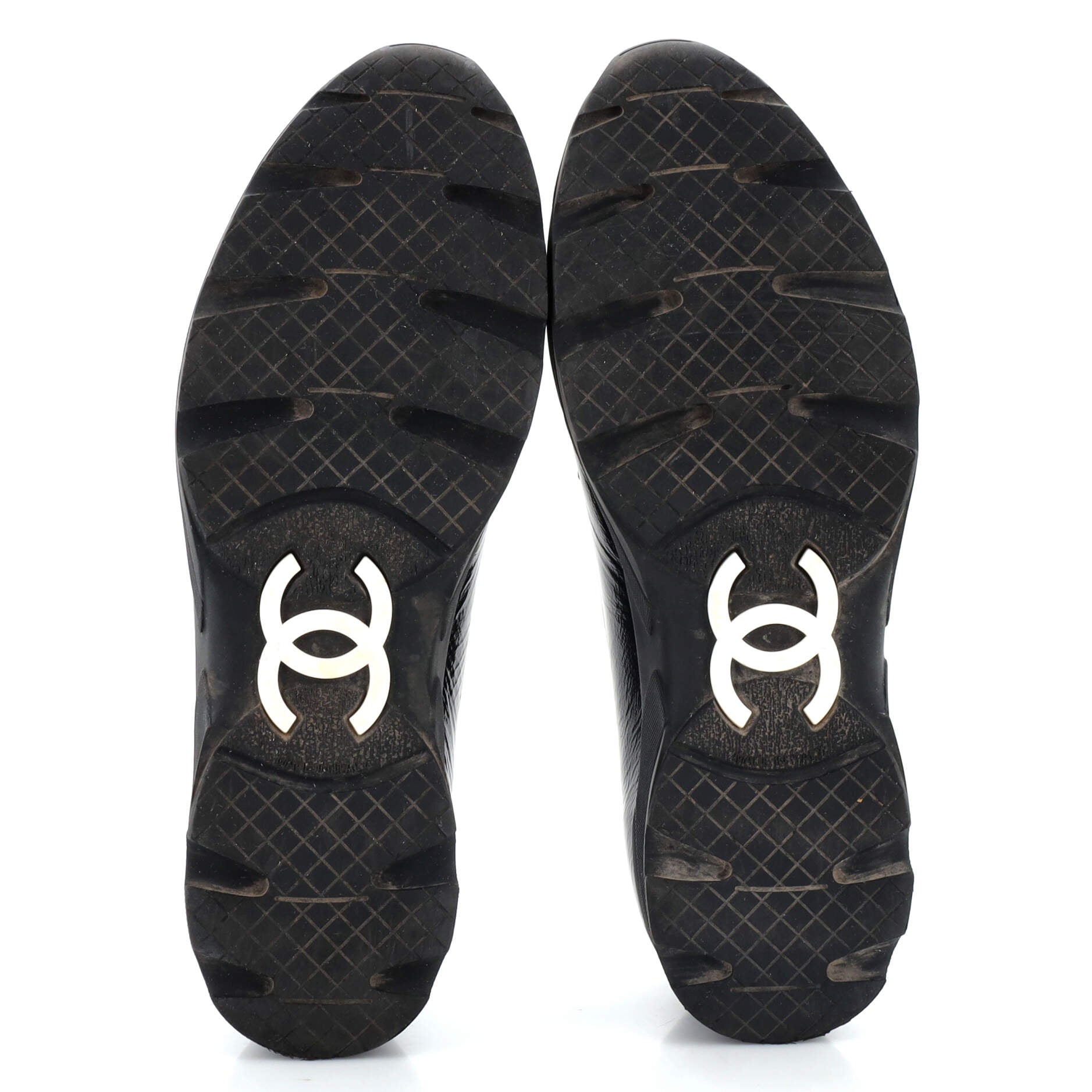 Women's CC Mary Jane Rubber Sole Flats Leather