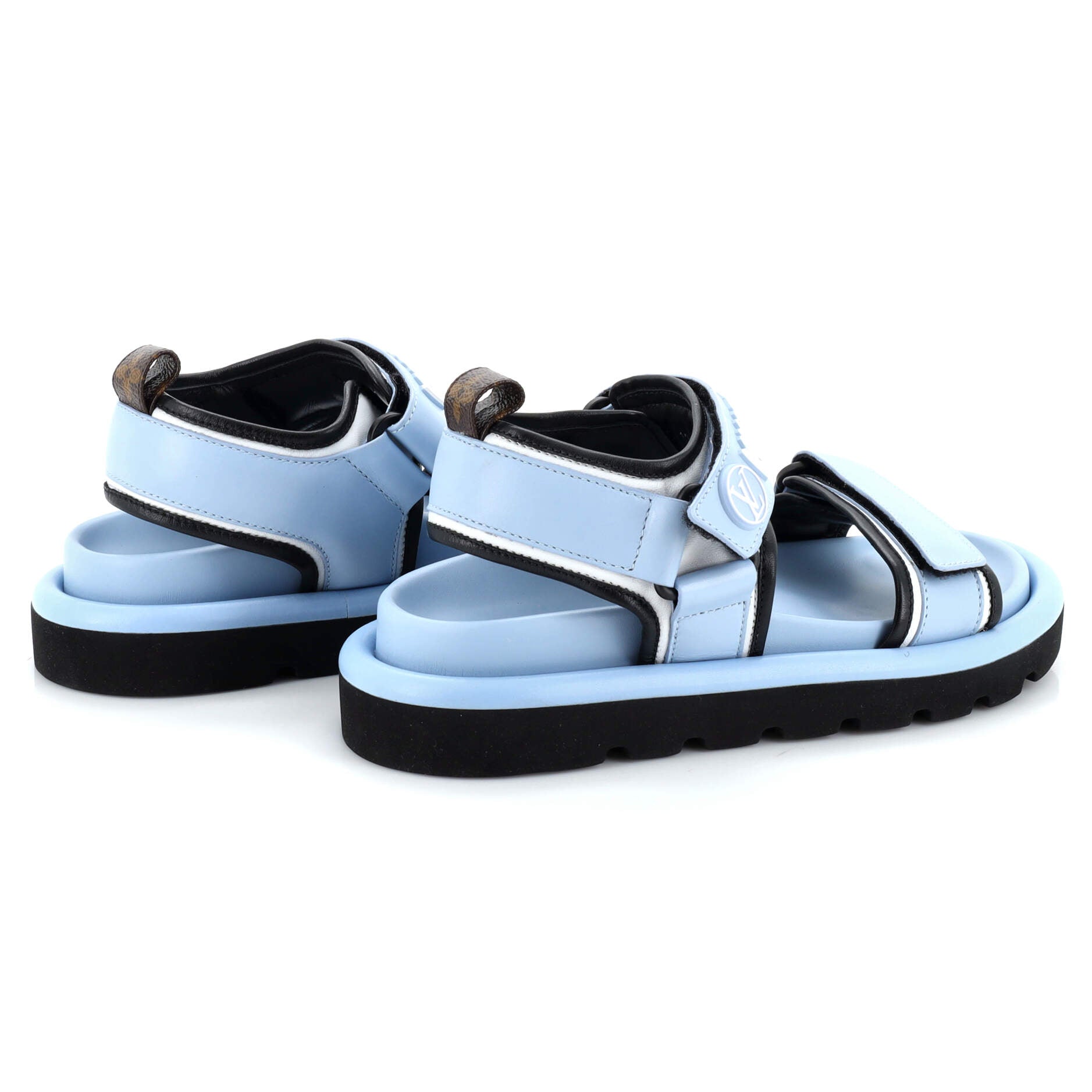 Women's Pool Pillow Flat Comfort Sandals Leather