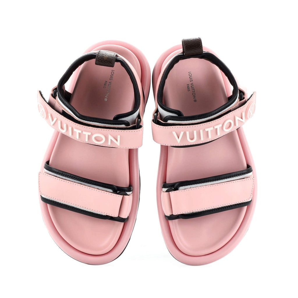Women's Pool Pillow Flat Comfort Sandals Leather
