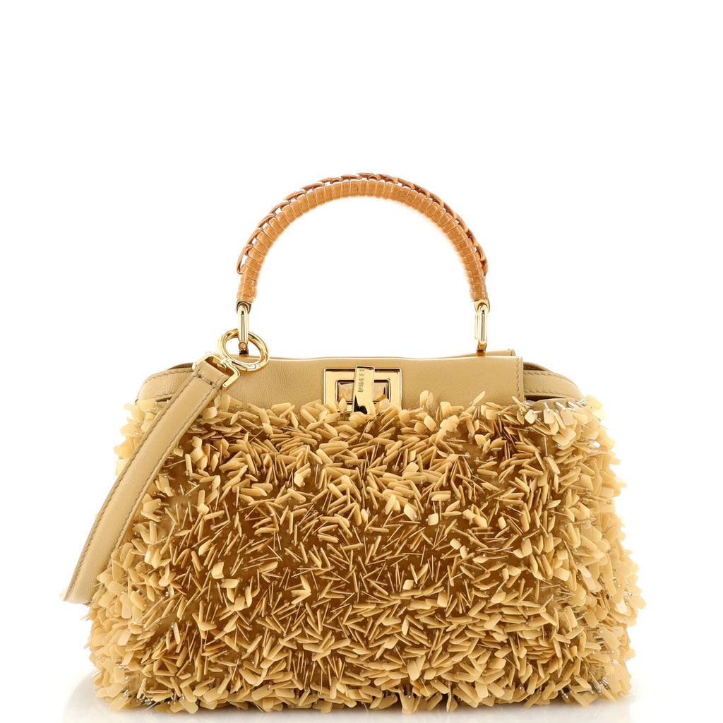 Peekaboo Bag Paillettes Embellished Leather Mini