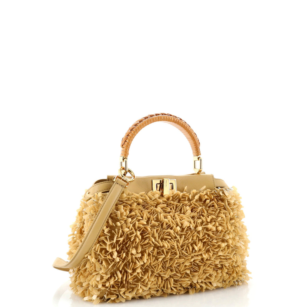 Peekaboo Bag Paillettes Embellished Leather Mini