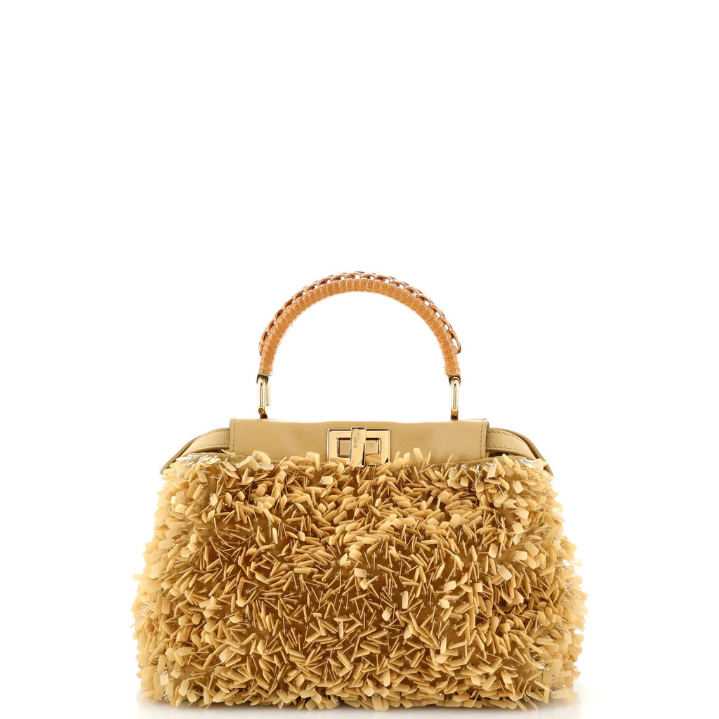 Peekaboo Bag Paillettes Embellished Leather Mini