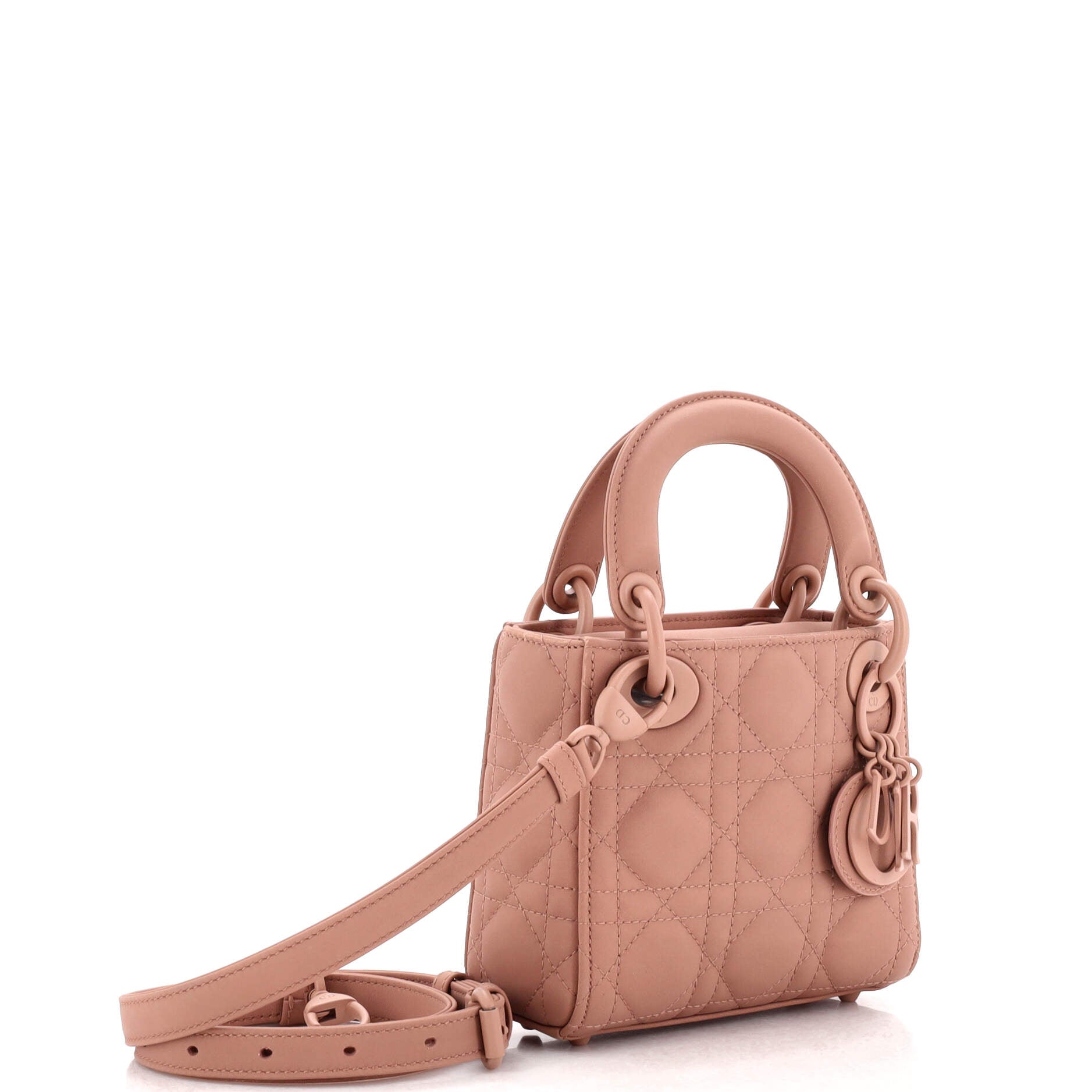 Ultra Matte Lady Dior Chain Bag Cannage Quilt Calfskin Mini