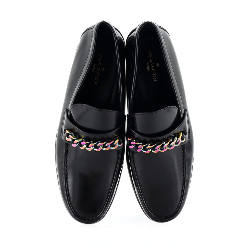 Men's Multicolor Chain Link Loafers Leather