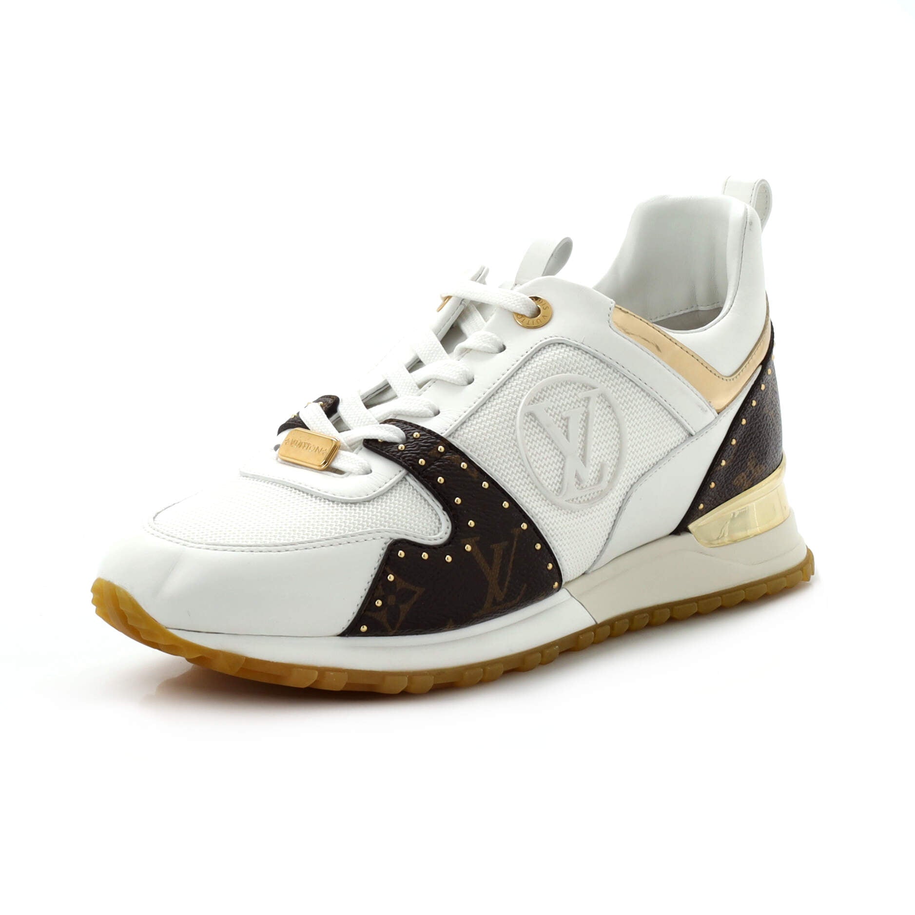 Women's Run Away Sneakers Mesh with Monogram Canvas and Leather