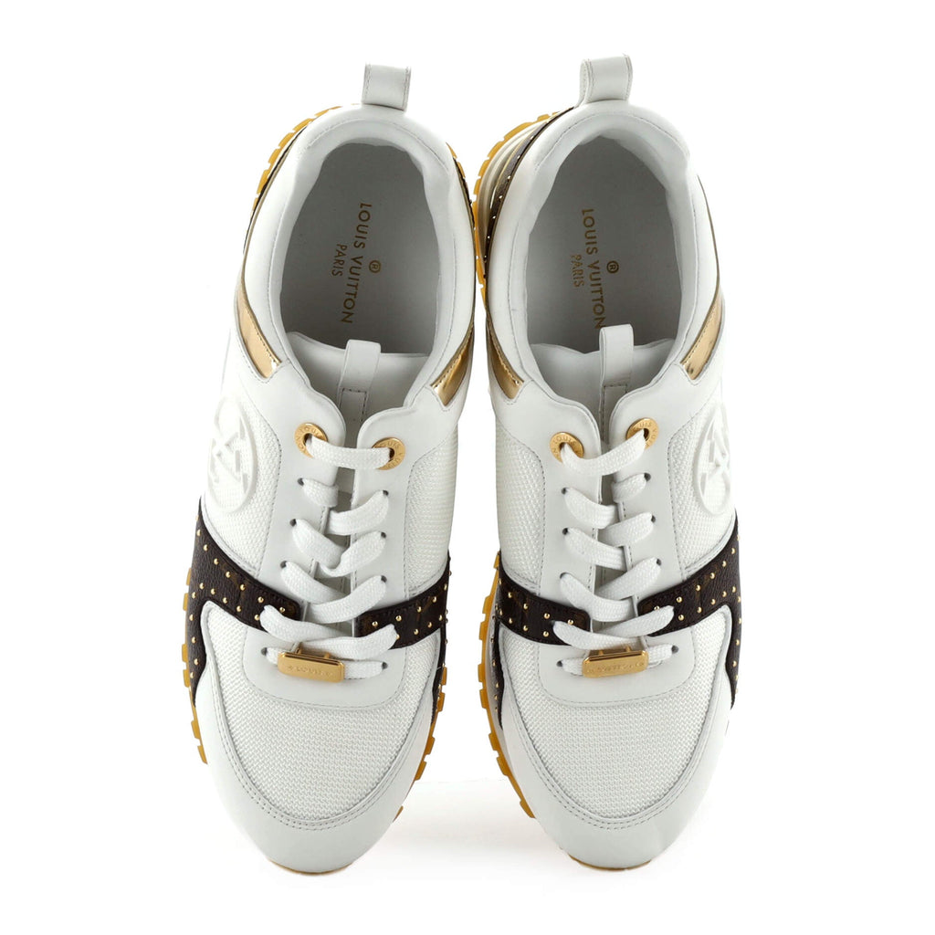 Women's Run Away Sneakers Mesh with Monogram Canvas and Leather
