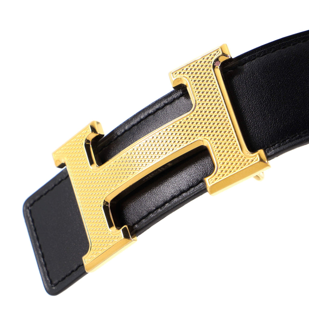 Constance Reversible Belt Leather with Guilloche Hardware Medium 85
