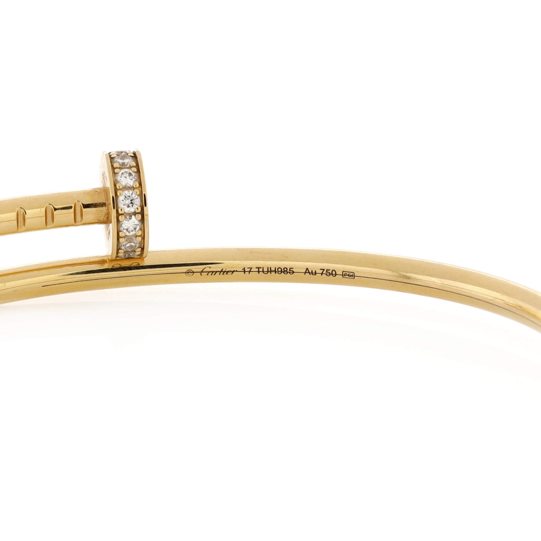 Juste un Clou Bracelet 18K Yellow Gold with Diamonds Small