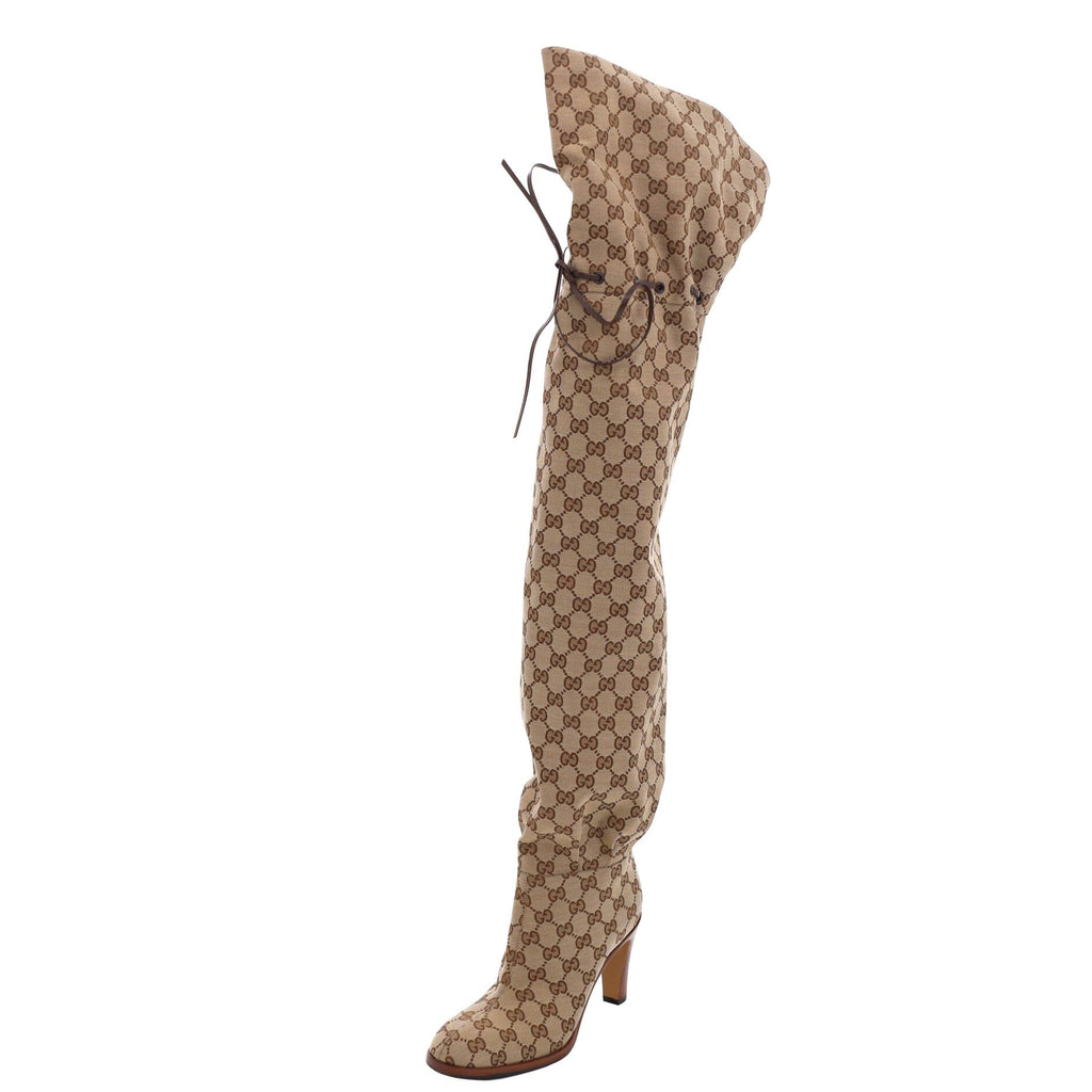 Women's Lisa Knee High Boots GG Canvas
